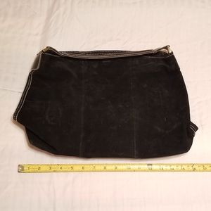 Black Mundi Purse, genuine leather, soft outside Medium Size